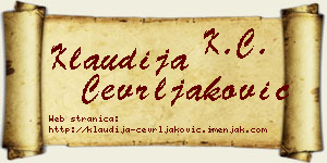 Klaudija Čevrljaković vizit kartica